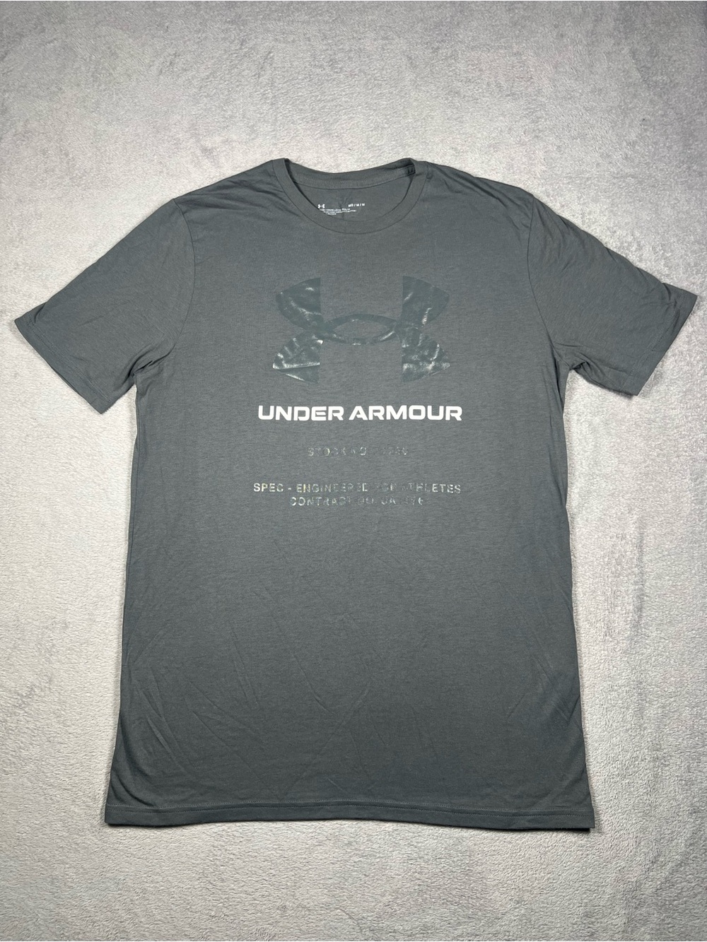 Under Armour Men's Charcoal Gray Logo Short Sleeve Tee